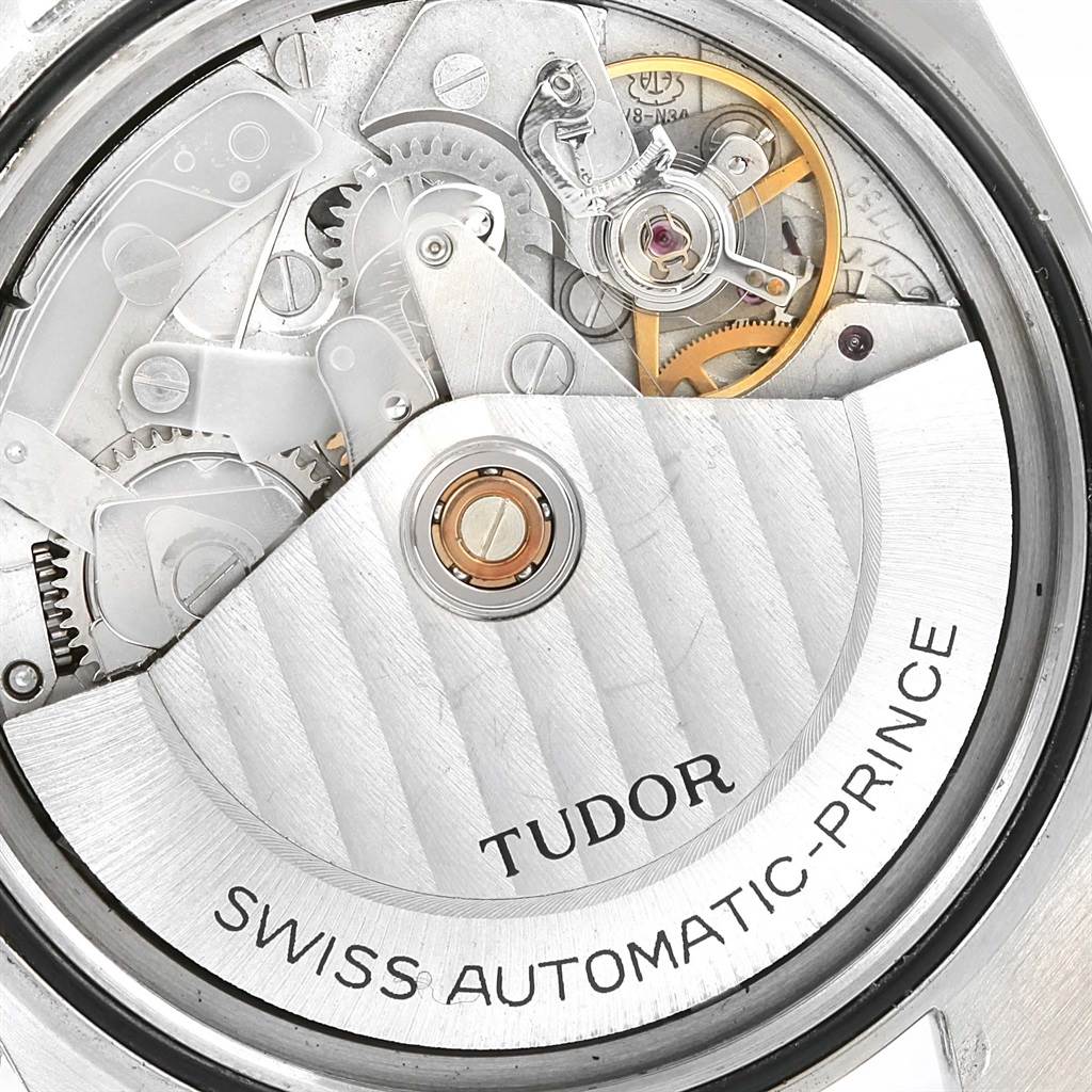 The image shows a close-up of the movement mechanism of the Tudor Big Block 79160 Men's Stainless Steel Black Dial 79160 Men's Stainless Steel Black Dial model watch.