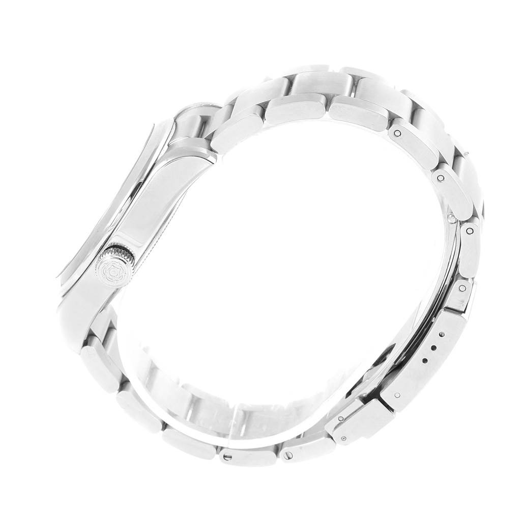 The image shows a side angle of the Tudor Heritage Black Bay 79500 Men's Stainless Steel Black Dial 79500 Men's Stainless Steel Black Dial watch, highlighting its bracelet and crown.