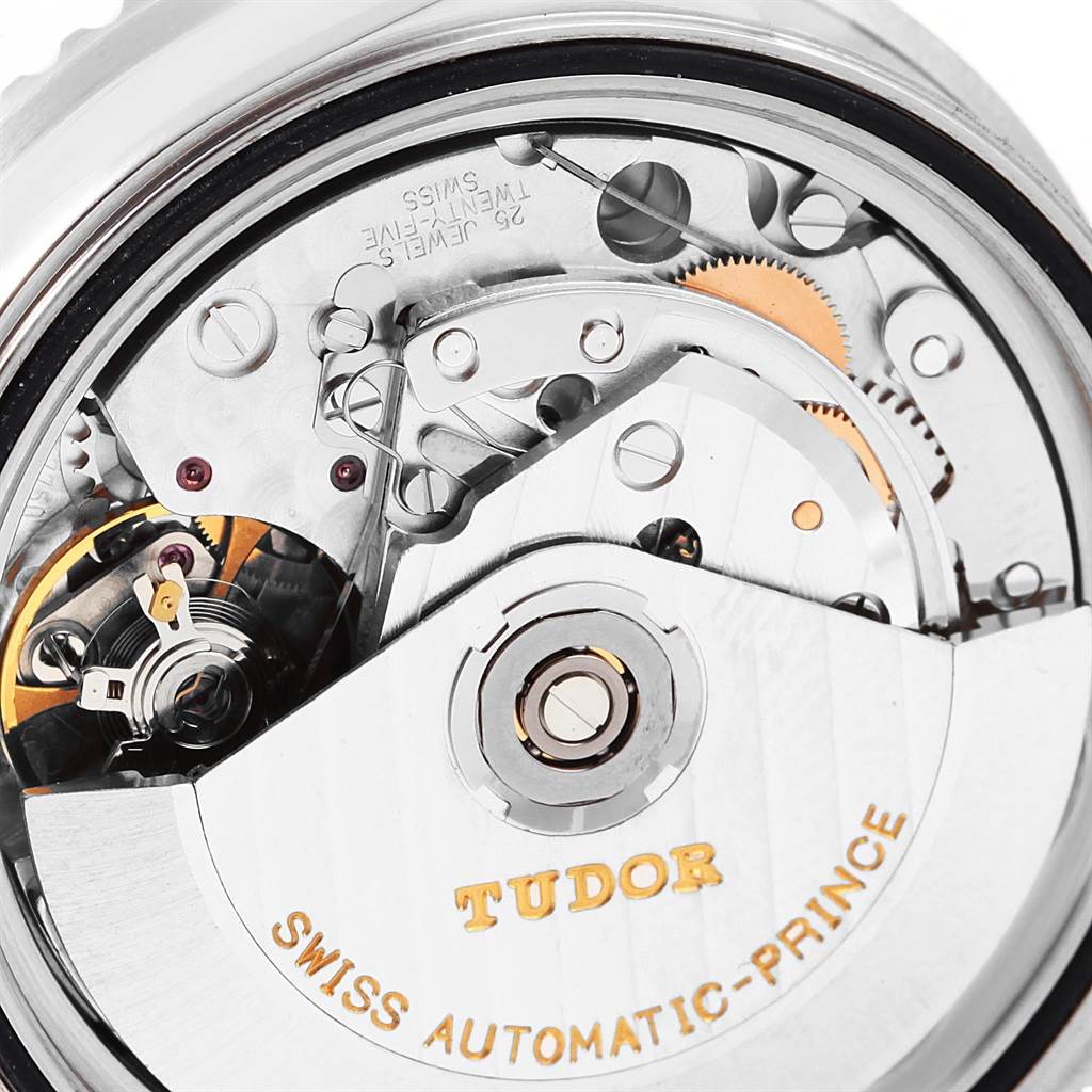 This image shows a close-up of the inner mechanical components of the Tudor Tiger 79270 Men's Stainless Steel White Dial 79270 Men's Stainless Steel White Dial model watch.