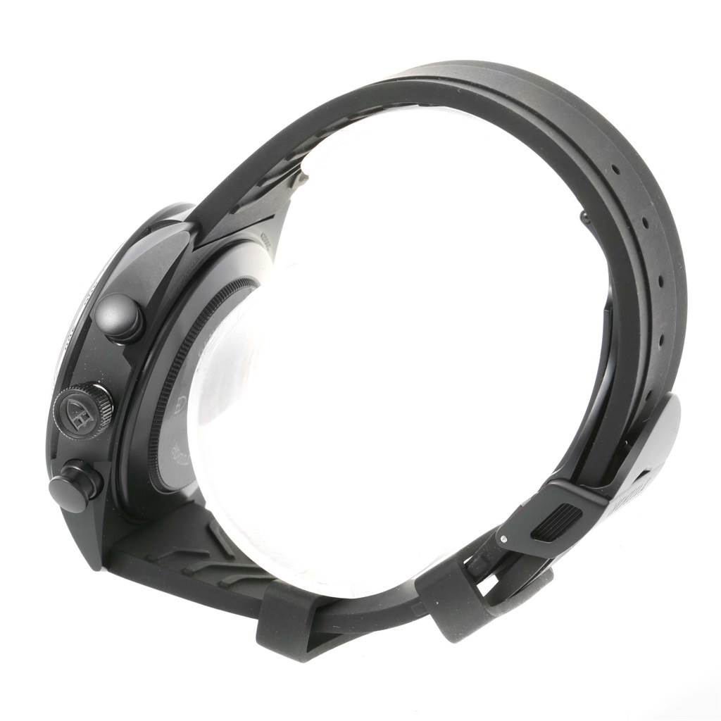 The image shows a side angle of the Tudor Fastrider 42000CR-0002 Men's Stainless Steel Black Dial 42000CR-0002 Men's Stainless Steel Black Dial watch, highlighting the crown, pushers, and strap.