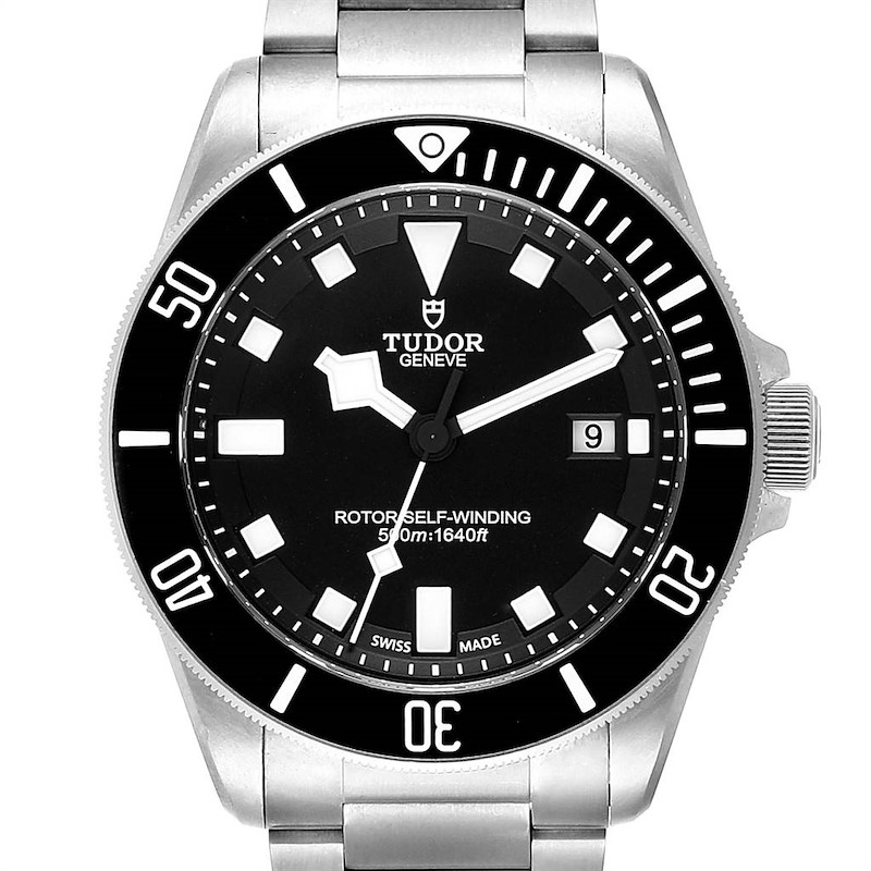 Tudor Pelagos Titanium Steel Black Dial Mens Watch 25500TN Box Card SwissWatchExpo