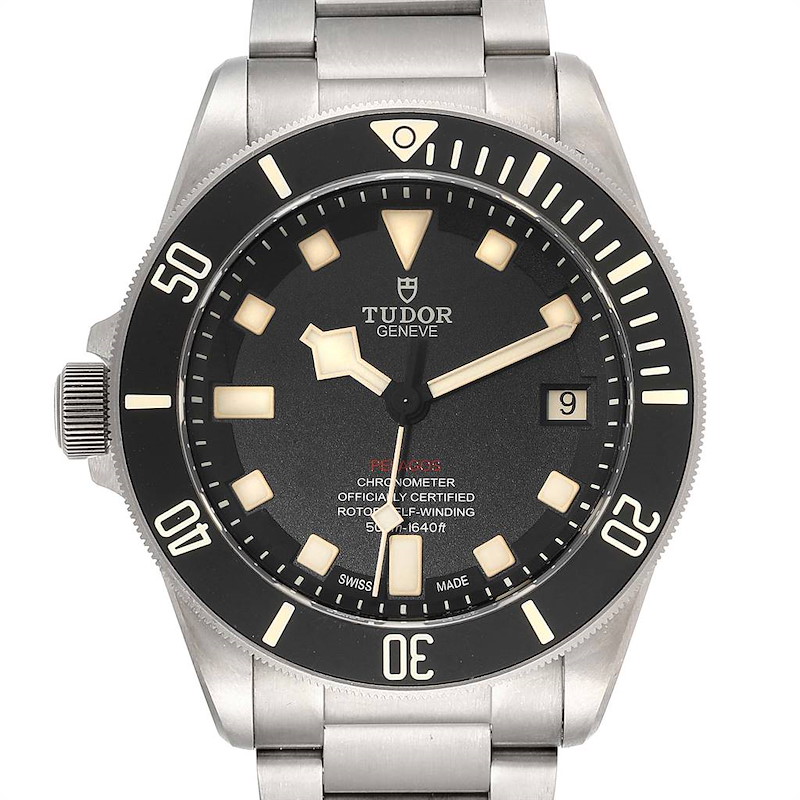 Tudor Pelagos 42mm LHD Titanium Steel Mens Watch 25610 SwissWatchExpo