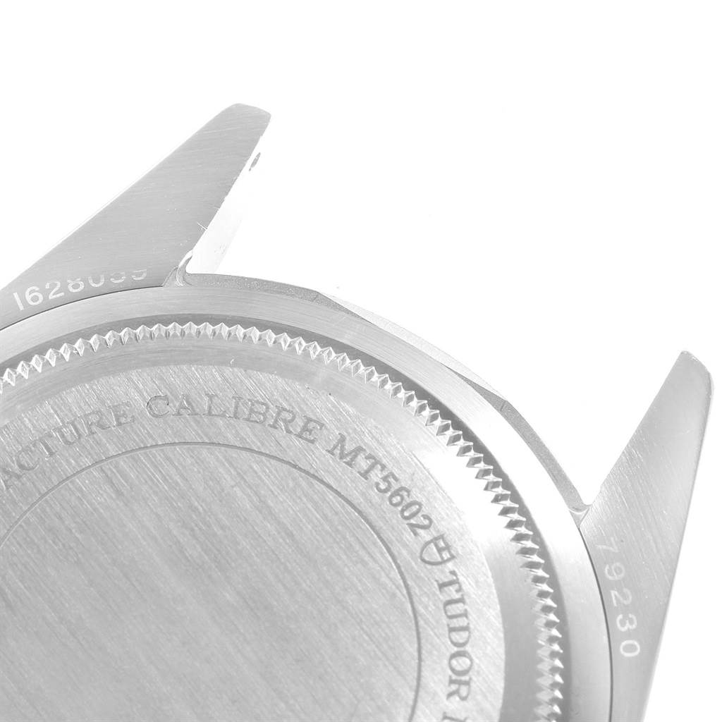 This image shows the case back and lugs of the Tudor Heritage Black Bay 79230 Men's Stainless Steel Black Dial 79230 Men's Stainless Steel Black Dial watch.