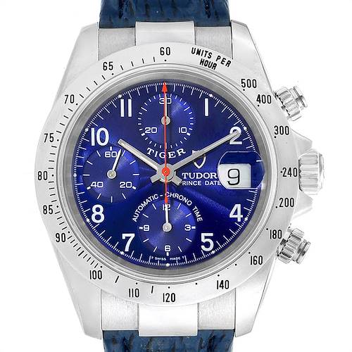 Photo of Tudor Tiger Chronograph Blue Dial Steel Mens Watch 79280P