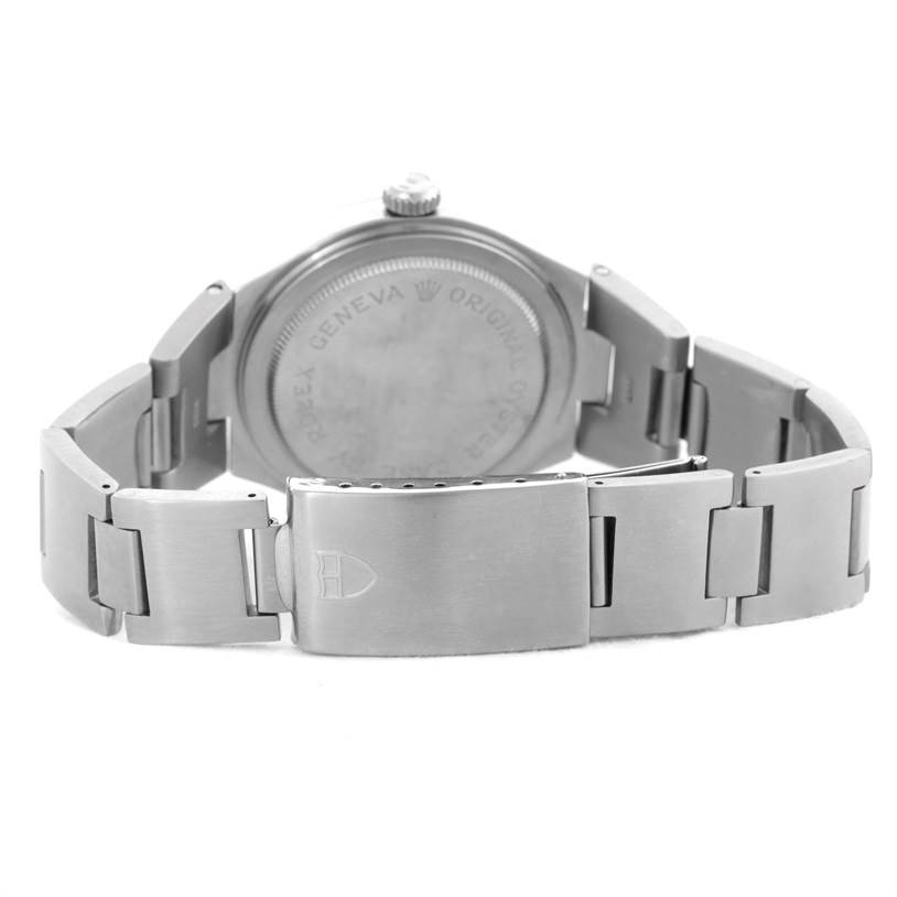 The image shows the back view of a Tudor Prince 9101/0 Men's Stainless Steel Silver Dial 9101/0 Men's Stainless Steel Silver Dial watch, highlighting the clasp and bracelet.