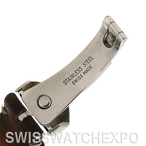 This image shows the stainless steel clasp of a Tudor Tiger 79263 Men's Yellow Gold Champagne Dial 79263 Men's Yellow Gold Champagne Dial watch, focusing on the inner mechanism.