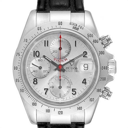 Photo of Tudor Tiger Chronograph Silver Dial Steel Mens Watch 79280