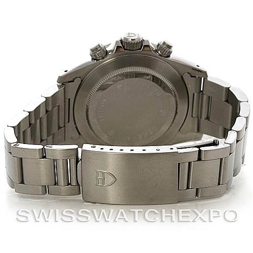 The image shows the back and clasp of a Tudor Tiger 79260 Men
s Stainless Steel White Dial 79260 Men
s Stainless Steel White Dial model watch, including the bracelet and case back.