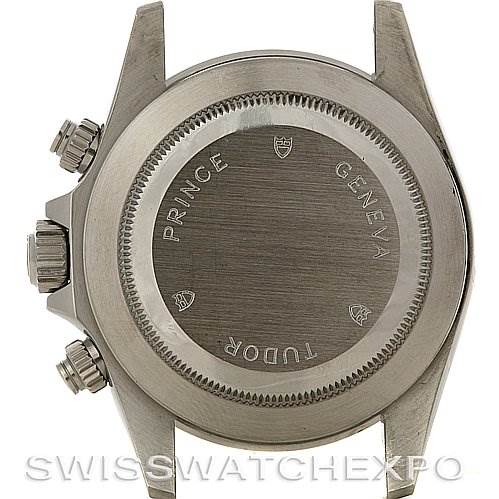 This image shows the case back and side buttons of the Tudor Tiger 79260 Men
s Stainless Steel White Dial 79260 Men
s Stainless Steel White Dial model watch.