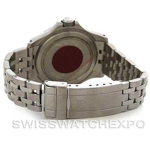 The image shows the back case and bracelet of a Tudor Hydronaut 16220 Men's Stainless Steel Silver Dial 16220 Men's Stainless Steel Silver Dial watch, viewed from the rear angle.
