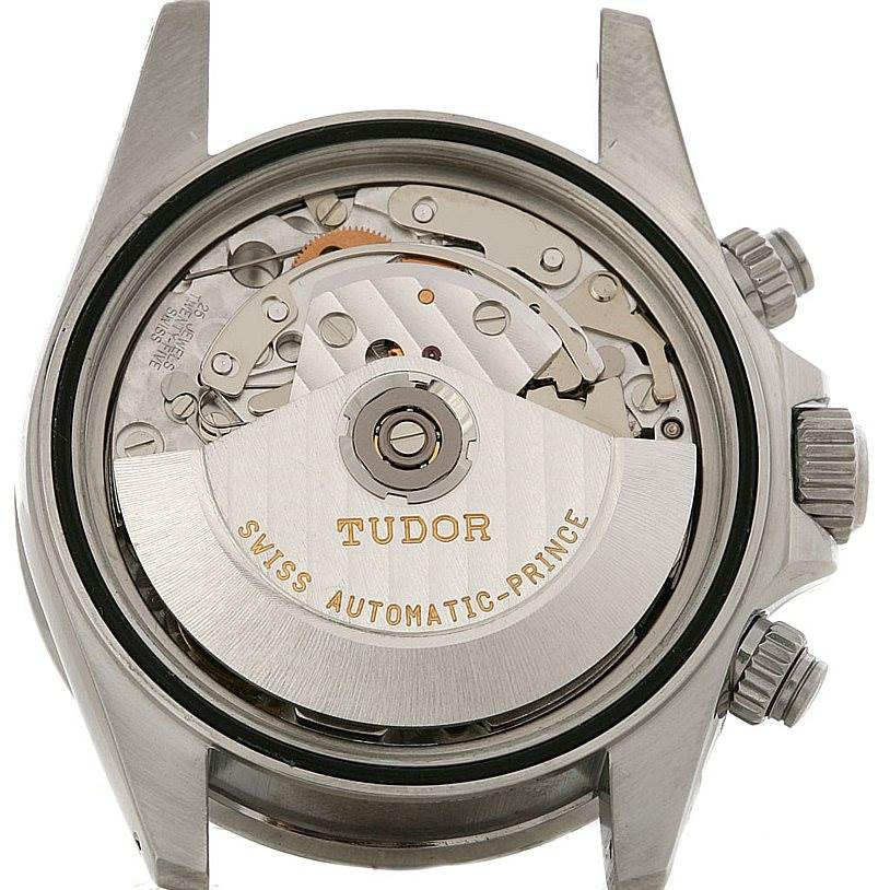 The image shows the inner mechanical movement of a Tudor Prince watch model from a direct top-down angle.