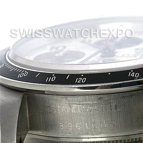 This image shows the side angle of the bezel, case, and model number engraving on the stainless steel Tudor Prince 79260 Men's Stainless Steel White Dial 79260 Men's Stainless Steel White Dial watch.