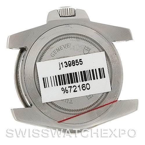 This image shows the back view of the Tudor Hydronaut 20030 Men's Stainless Steel Black Dial 20030 Men's Stainless Steel Black Dial watch case, including the crown and lug parts, with a barcode sticker.