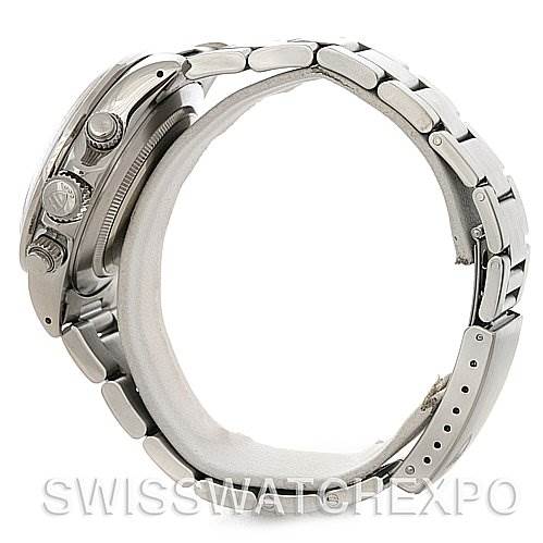 This image shows a side view of the Tudor Tiger 79280 Men's Stainless Steel White Dial 79280 Men's Stainless Steel White Dial model watch, focusing on the case, crown, and bracelet.