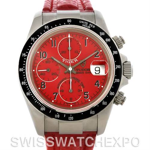 Photo of Tudor Tiger Woods Chronograph Steel Red Dial Watch 79260