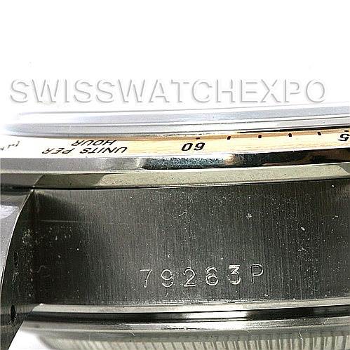 The image shows the side case and part of the bezel with the model number of the Tudor Tiger 79263 Men's Steel and Gold (two tone) White Dial 79263 Men's Steel and Gold (two tone) White Dial watch.