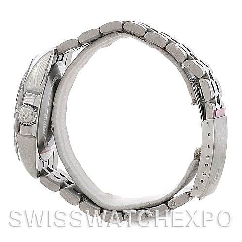 The image shows a side view of the Tudor Hydronaut 20020 Men's Stainless Steel White Dial 20020 Men's Stainless Steel White Dial watch, highlighting its bracelet, clasp, and crown.