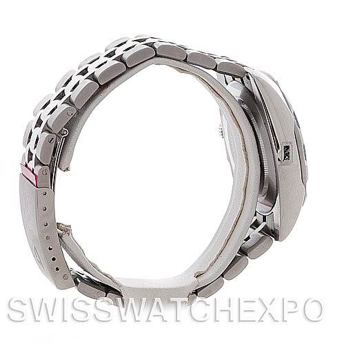 The image shows a side view of a Tudor Hydronaut 20020 Men's Stainless Steel White Dial 20020 Men's Stainless Steel White Dial watch, highlighting its metal bracelet and case profile.