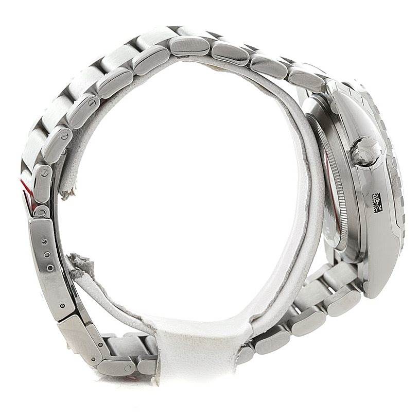 The image shows a side profile of the Tudor Hydronaut 20360N Men's Stainless Steel White Dial 20360N Men's Stainless Steel White Dial watch, highlighting the metal bracelet and crown.