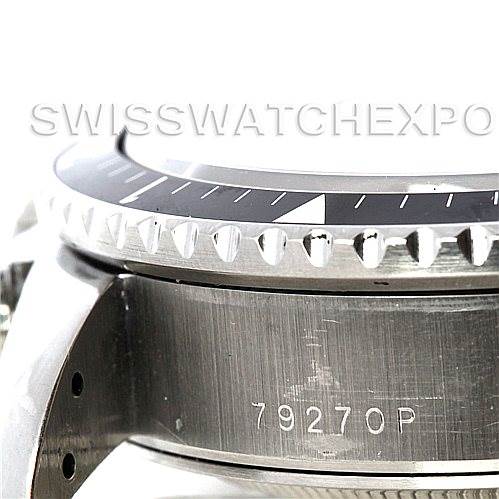The image shows a close-up of the bezel and case side of the Tudor Tiger 79270 Men's Stainless Steel Silver Dial 79270 Men's Stainless Steel Silver Dial model watch, with model number 79270P visible.