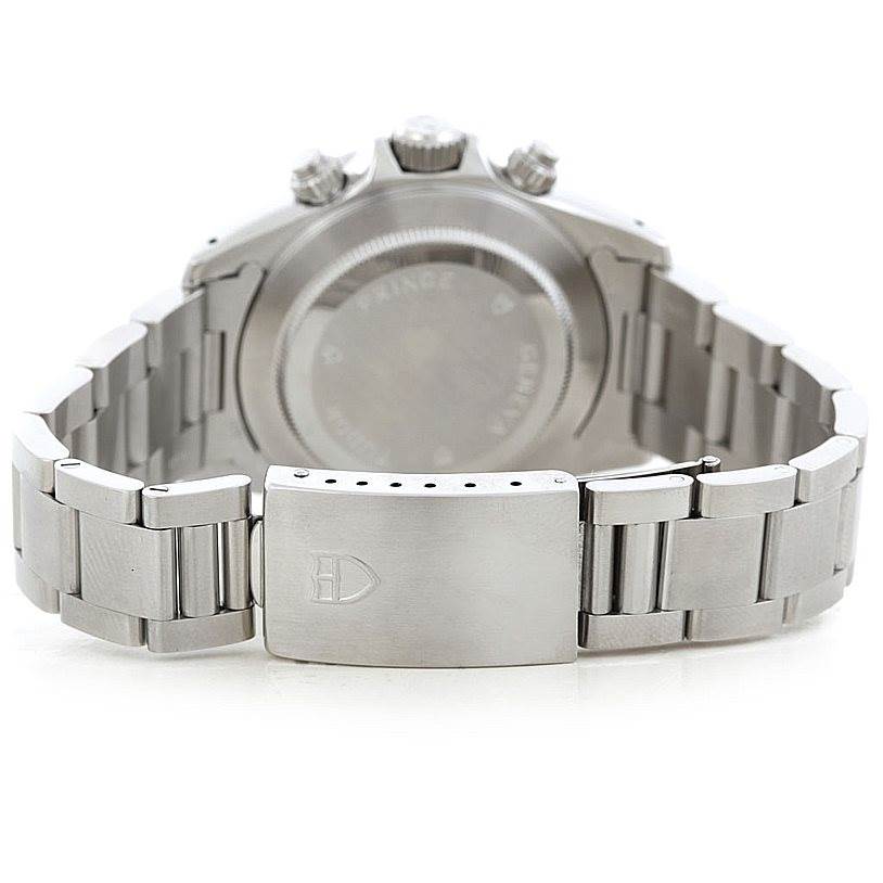 The image shows the back view and bracelet of a Tudor Prince model watch.