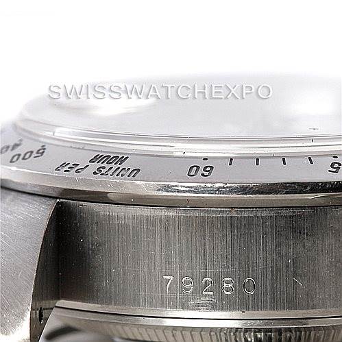 The image shows a close-up side view of a Tudor Prince model watch, focusing on the bezel, crystal, and engraved detailing.