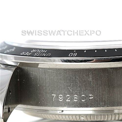 The image shows a close-up side view of the Tudor Tiger 79260 Men's Stainless Steel White Dial 79260 Men's Stainless Steel White Dial watch, highlighting its case and part of the bezel with the model number "79260P" engraved.