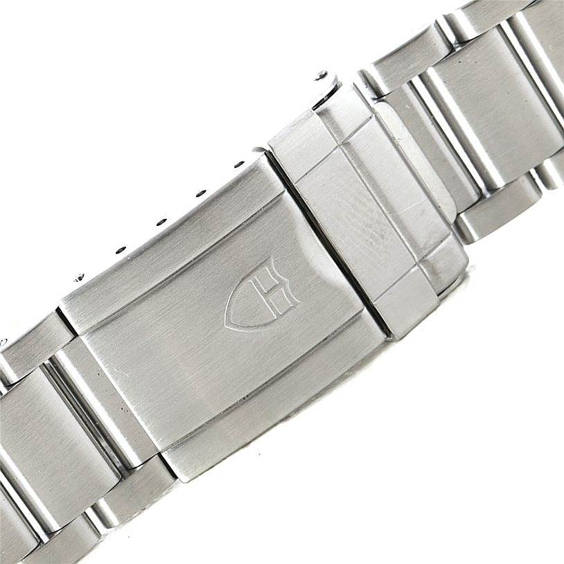 The image shows a close-up of the clasp on the metal bracelet of a Tudor Hydronaut 20040 Men
s Stainless Steel Black Dial 20040 Men
s Stainless Steel Black Dial watch.