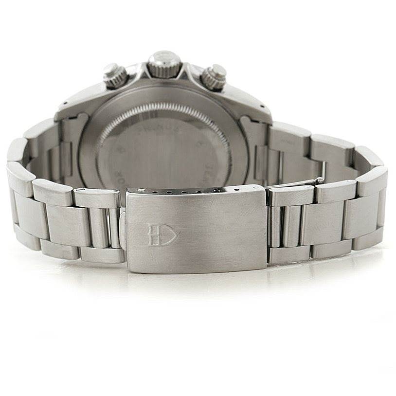 The image shows the back view of a Tudor Tiger 79260 Men's Stainless Steel Silver Dial 79260 Men's Stainless Steel Silver Dial model watch, focusing on the clasp and bracelet.