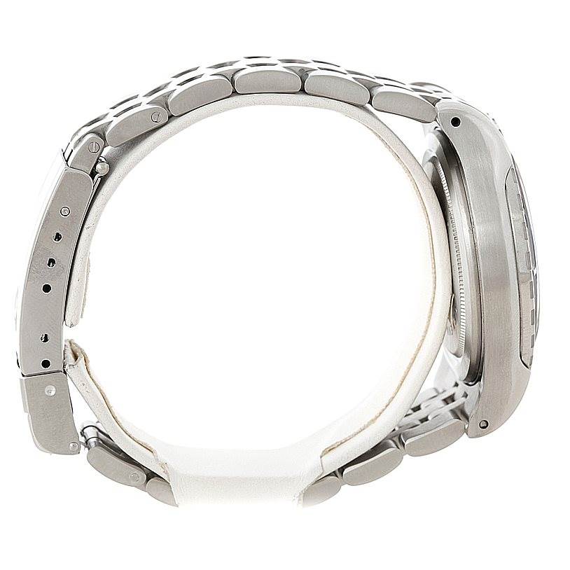 This side-angle image shows the bracelet and side profile of the Tudor Hydronaut 89190 Men's Stainless Steel Beige Dial 89190 Men's Stainless Steel Beige Dial watch.