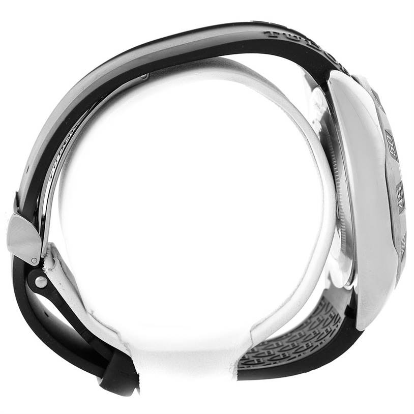 The image shows a side view of the Tudor Hydronaut 20040 Men's Stainless Steel White Dial 20040 Men's Stainless Steel White Dial watch, highlighting the clasp, strap, and a portion of the case.