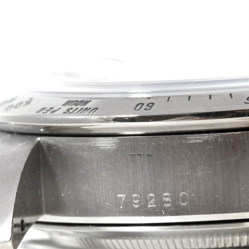 The image shows a close-up side view of the bezel and case of a Tudor Prince model watch, highlighting the model number 79280.