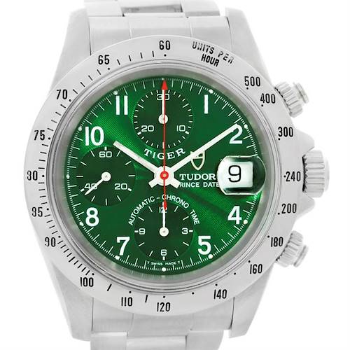 Photo of Tudor Tiger Woods Chronograph Steel Green Dial Mens Watch 79280