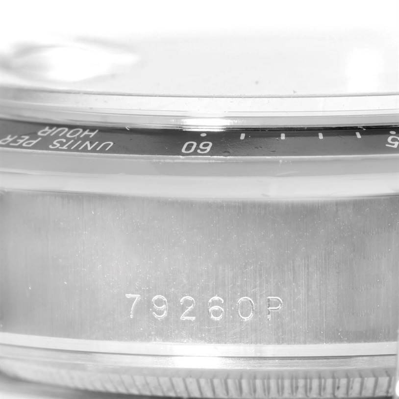 This image shows a close-up side view of the bezel and case of the Tudor Prince model, with the reference number 79260P visible.