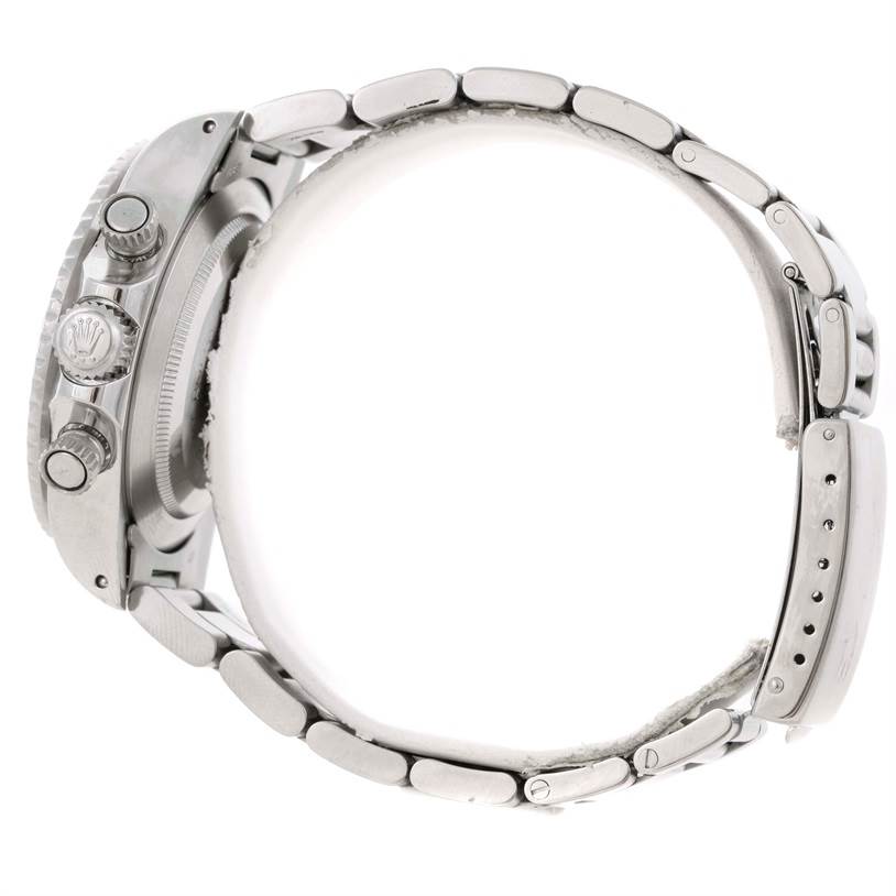 This image shows a side profile of the case and bracelet of the Tudor Big Block 79170 Men's Stainless Steel Silver Dial 79170 Men's Stainless Steel Silver Dial model watch.