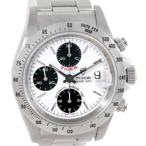 Photo of Tudor Tiger Woods White Dial Steel Mens Chronograph Watch 79280