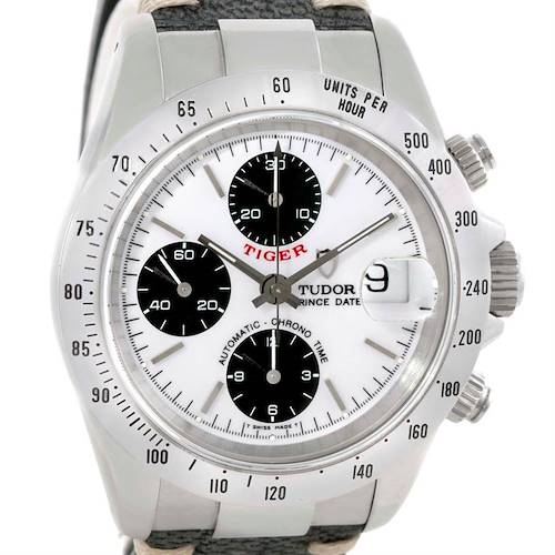 Photo of Tudor Tiger Woods Chronograph White Dial Steel Mens Watch 79280