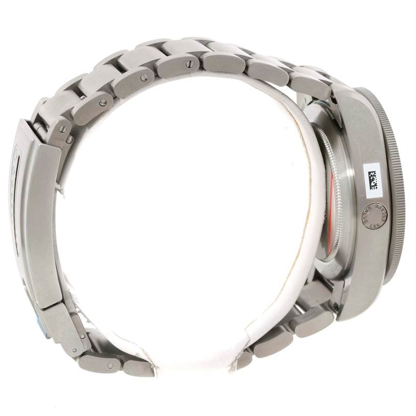 The image shows a side view of the Tudor Pelagos 25500TN Men's Titanium Black Dial 25500TN Men's Titanium Black Dial watch, highlighting its bracelet, clasp, and part of the case.