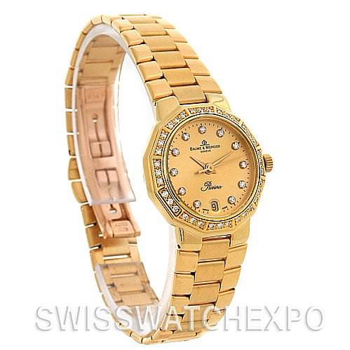 Baume Mercier Riviera Ladies 18K Gold Diamond Watch 83212 SwissWatchExpo