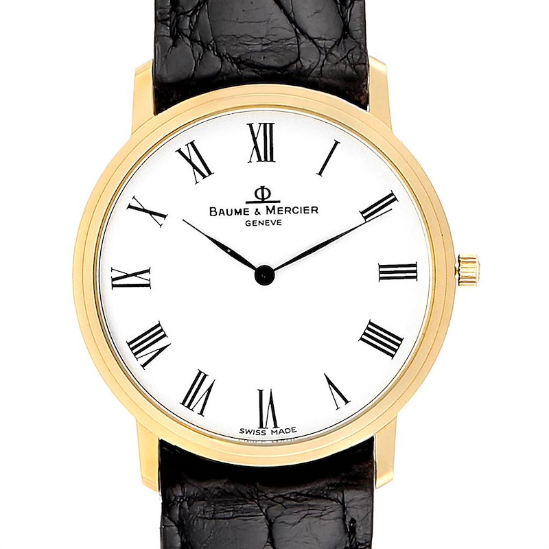 Baume Mercier Classima Ultra Thin 18K Yellow Gold Quartz Watch 95612 SwissWatchExpo