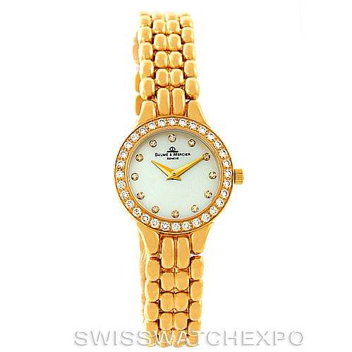 Baume Mercier 14K Yellow Gold Diamond Ladies Watch MX000NM4