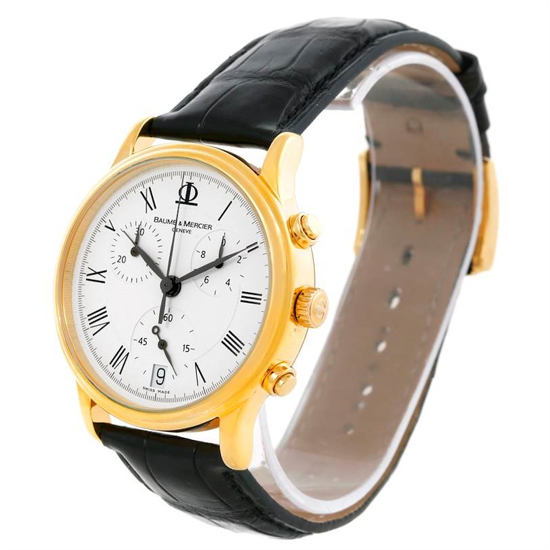 Baume Mercier Classima Mens 18K Yellow Gold Chronograph Watch SwissWatchExpo