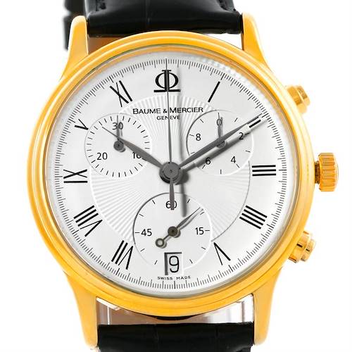 Photo of Baume Mercier Classima Mens 18K Yellow Gold Chronograph Watch