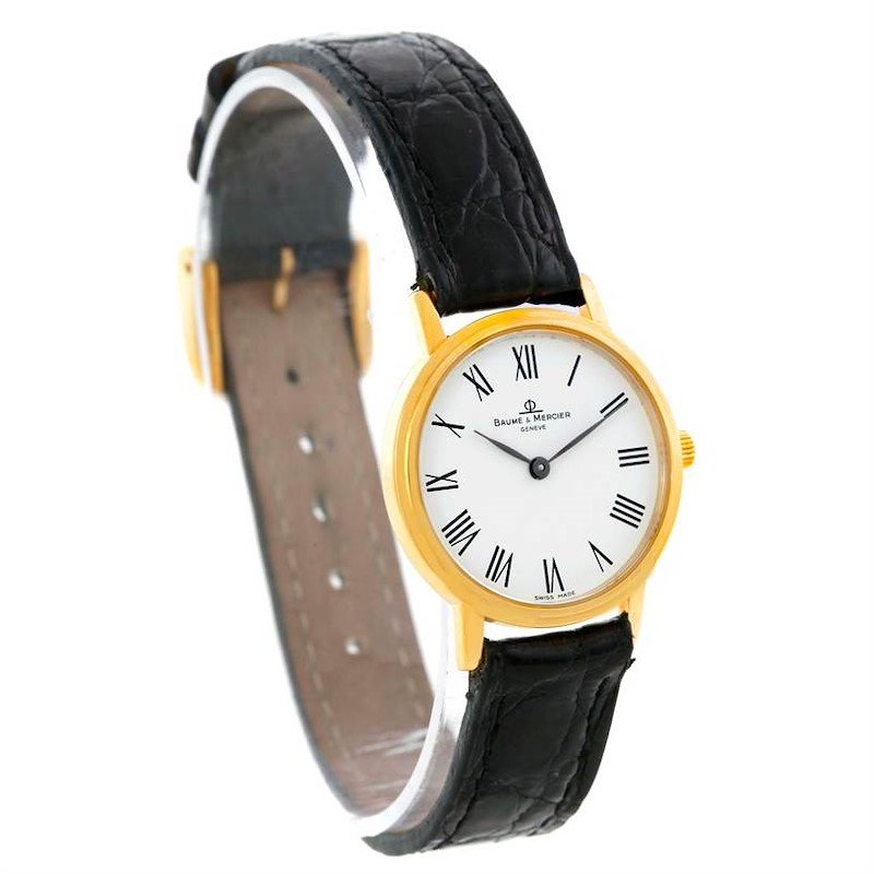 Baume Mercier Classima Ladies 18K Yellow Gold Quartz Watch MV045089 ...