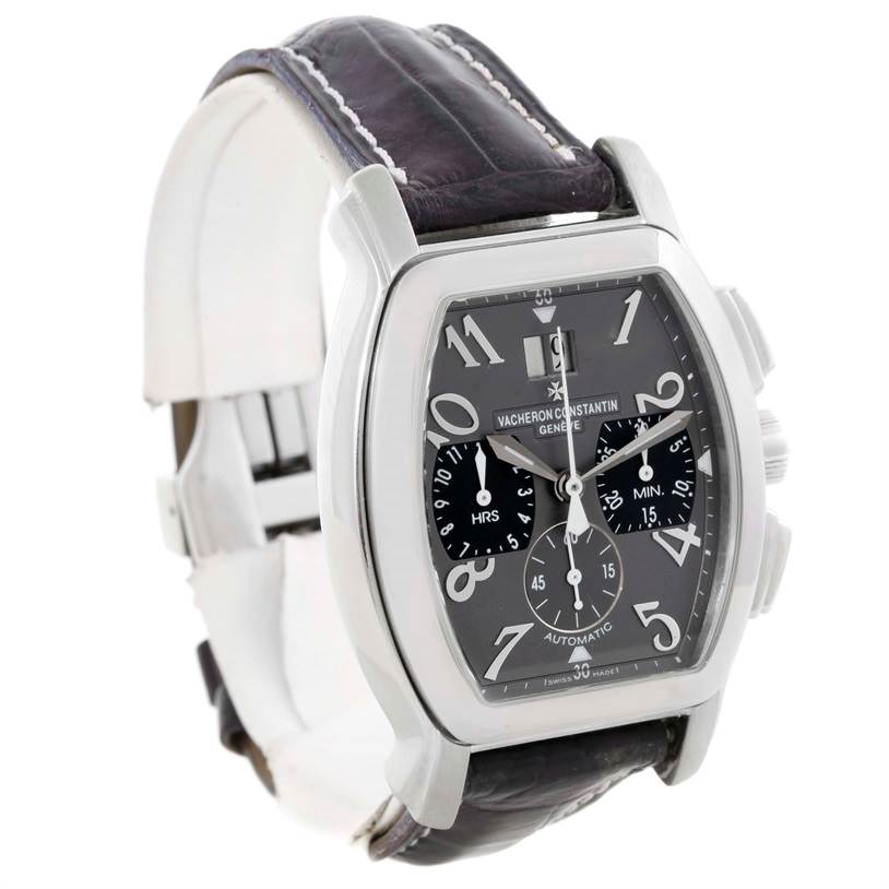 This image shows a front and partial side view of a Vacheron Constantin Historiques watch, highlighting the dial and strap.