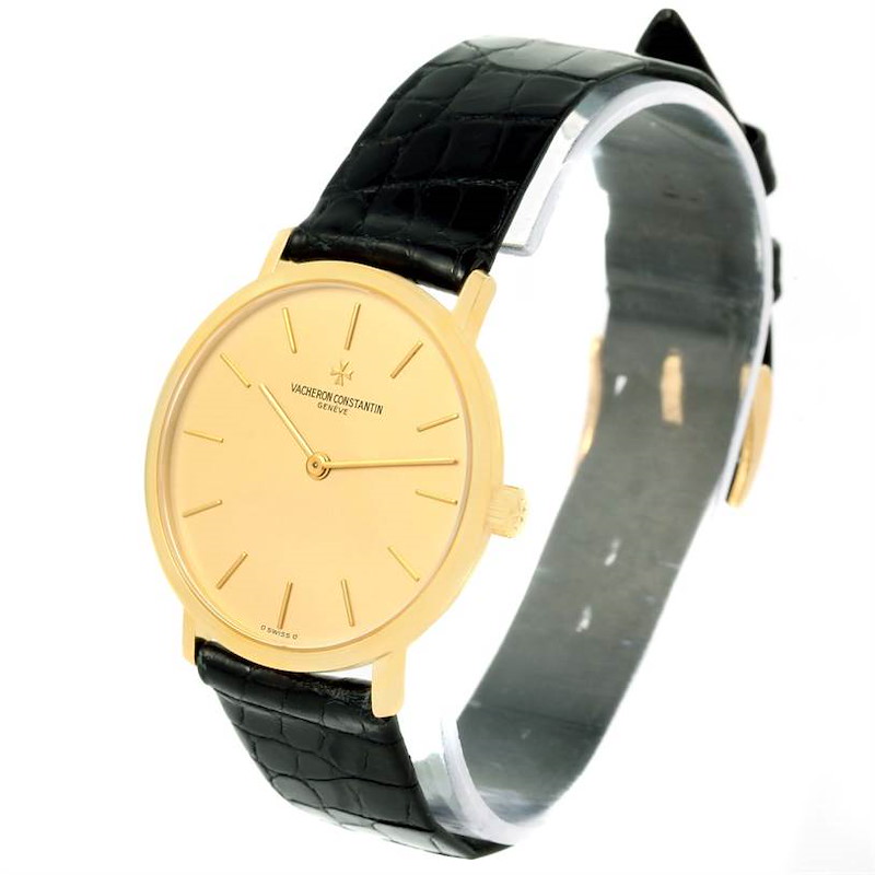 Vacheron Constantin 18K Yellow Gold Ultra Thin Watch 37039 Box Papers SwissWatchExpo