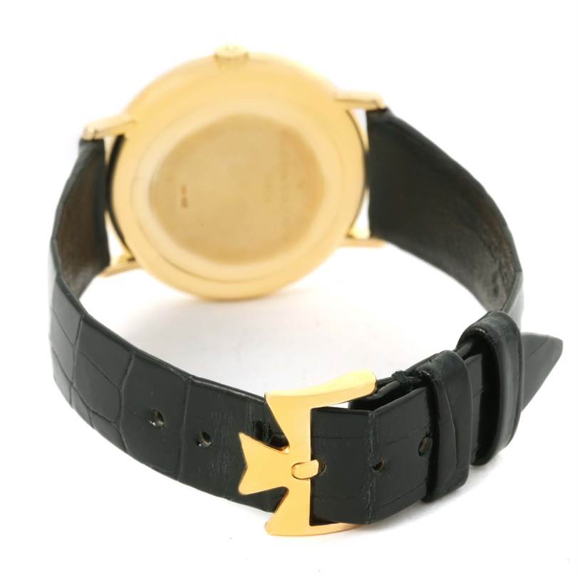 The image shows the back and strap of a Vintage Vacheron Constantin watch from an angled rear view.