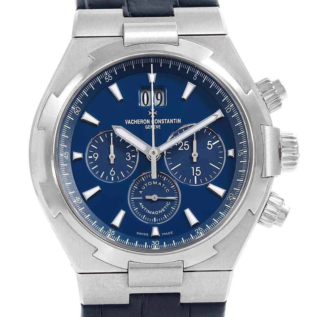 overseas chronograph blue dial