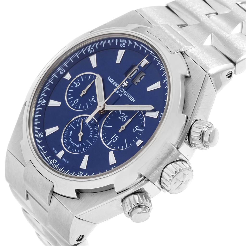 overseas chronograph blue dial