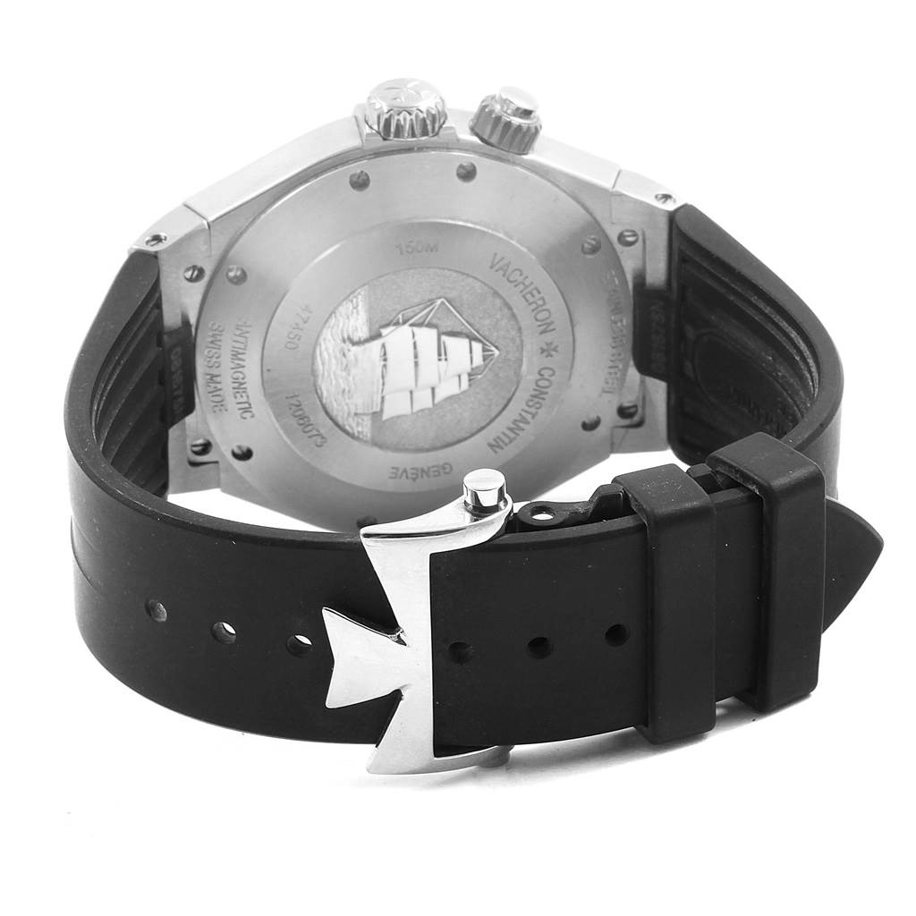 Vacheron Constantin Overseas Dual Time Grey Dial Steel Mens Watch 47450 ...
